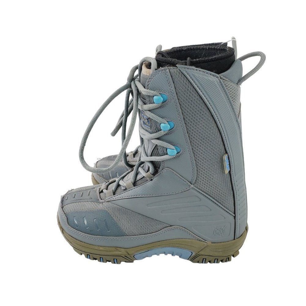 Lamar Girl's Gray Demon Linered Mid-Calf Winter Snowboarding Boots Size 6